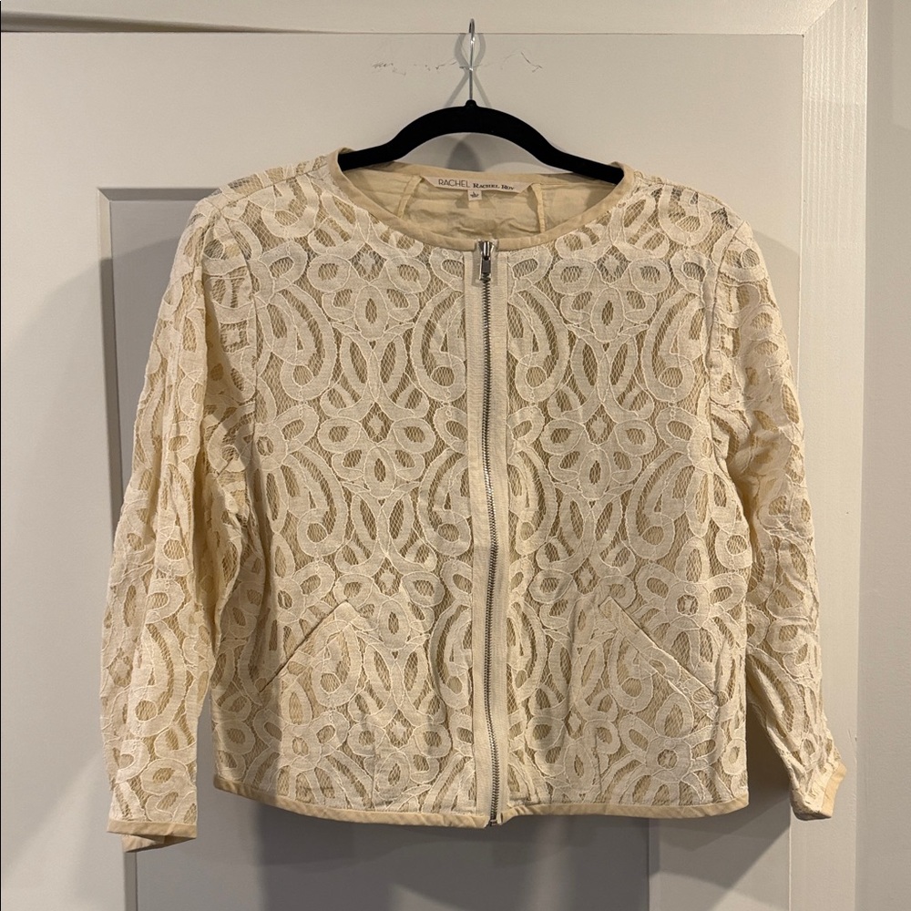 RACHEL Rachel Roy Cream Lace Blazer